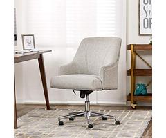 Serta Leighton Home Office Chair, Light Gray