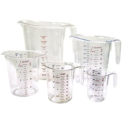 Winco 5-Piece Measuring Cup Set, Polycarbonate