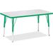 Jonti-Craft Rainbow Accents Rectangle Activity Table Green, 36L x 24W inches