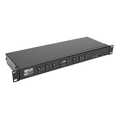 Tripp Lite 8-Port KVM Switch DVI/USB w Audio & USB 2.0 Peripheral Sharing 1U Rack-Mount, Single-Link