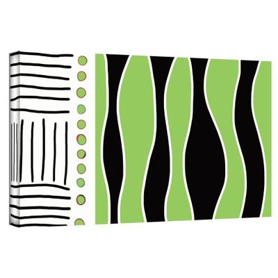 ArtWall Fabric Design III Gallery Wrapped Canvas Art by Jan Weiss, 18 by 36-Inch