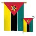 Breeze Decor Mozambique of the World Nationality Impressions Decorative Vertical 2-Sided Flag Set in Black/Red/Yellow | 40 H x 18.5 W in | Wayfair