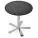 Ivy Bronx Iolande Circular Stone Conference Meeting Table Metal/Stone in Gray/White | 29 H x 36 W x 36 D in | Wayfair