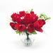 House of Hampton® Silk Rose Flower Arrangement in Vase Silk in Red | 10 H x 8 W x 7 D in | Wayfair 5D737894BF46404C866687BCADA3F1E4