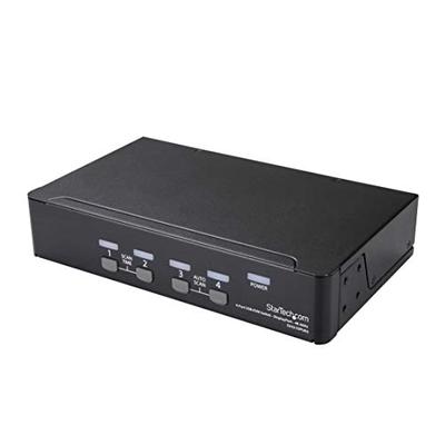 StarTech.com DisplayPort KVM Switch - 4 Port - 4K 60Hz - DisplayPort 1.2 KVM - Computer Switch Box -