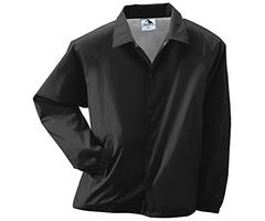 Augusta Sportswear Augusta Nylon Coach's Jacket/Lined, Black, Medium