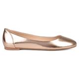 Brinley Co. Womens Comfort Sole Faux Leather Round Toe Flats Rose Gold, 6.5 Regular US screenshot. Shoes directory of Clothing & Accessories.