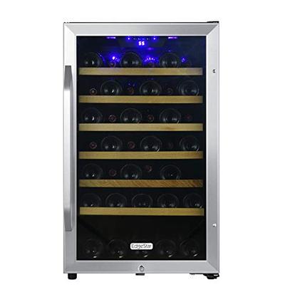 EdgeStar CWF440SZ 20 Inch Wide 44 Bottle Capacity Free Standing Wine Cooler with Reversible Door and