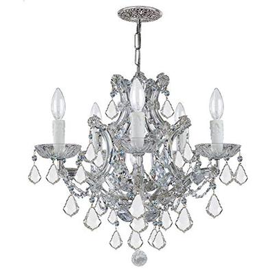 Crystorama 4405-CH-CL-MWP Crystal Five Light Mini Chandeliers from Maria Theresa collection in Chrom