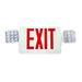 NICOR Lighting LED Emergency Exit Sign with Dual Adjustable LED Heads, White with Red Lettering (ECL