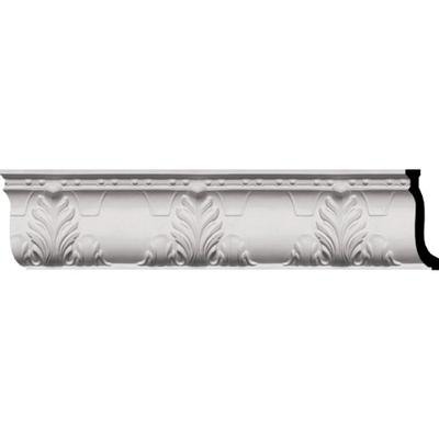 9 1/4"H x 3 3/4"P x 9 7/8"F x 94 1/2"L Alexandria Acanthus Leaf and Ribbons Crown Moulding