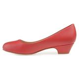 Brinley Co. Womens Soren Classic Faux Leather Comfort-Sole Heels Red, 7 Regular US screenshot. Shoes directory of Clothing & Accessories.