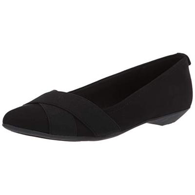 Anne Klein Women's OLISE Ballet Flat Black, 6 M US