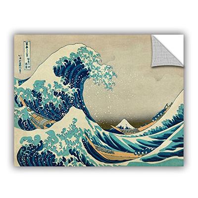 ArtWall ArtApeelz Katsushika Hokusai 'The Great Wave Off Kanagawa' Removable Wall Art, 18 by 24-Inch