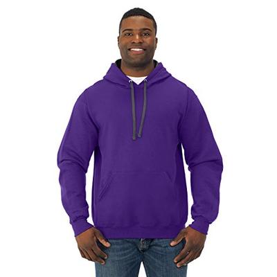 Fruit Of The Loom Sofspun Adult Hooded Sweatshirt (Purple) (L)