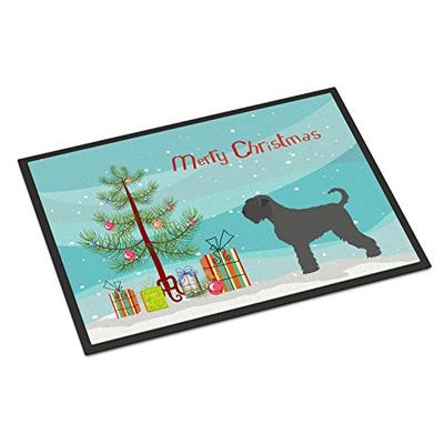 Caroline's Treasures Black Russian Terrier Christmas Doormat, 24hx36w, Multicolor
