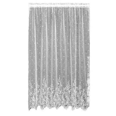 Heritage Lace Floret 60-Inch Wide by 63-Inch Drop Panel, White